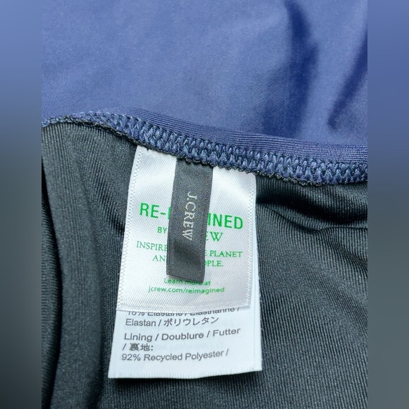 J. Crew Navy Blue V-Neck One Piece Size 14 - Picture 2 of 5